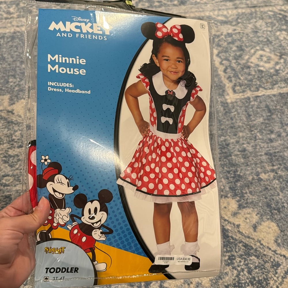 Toddler Minnie Mouse costume - size 3T-4T